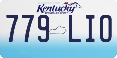 KY license plate 779LIO