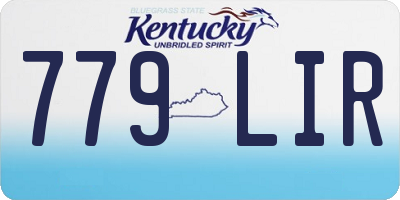 KY license plate 779LIR