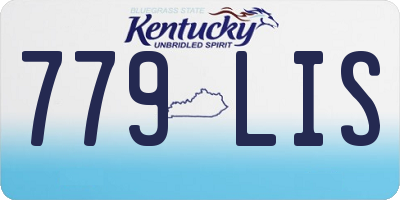KY license plate 779LIS