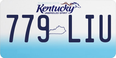 KY license plate 779LIU