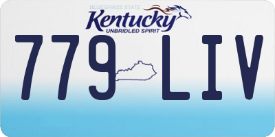 KY license plate 779LIV