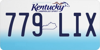 KY license plate 779LIX