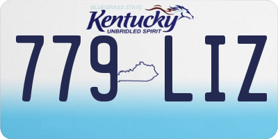 KY license plate 779LIZ