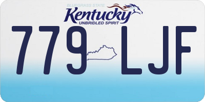 KY license plate 779LJF