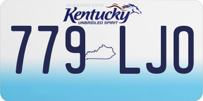 KY license plate 779LJO