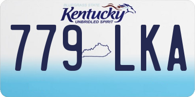KY license plate 779LKA