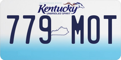 KY license plate 779MOT