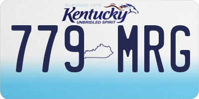 KY license plate 779MRG