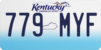 KY license plate 779MYF