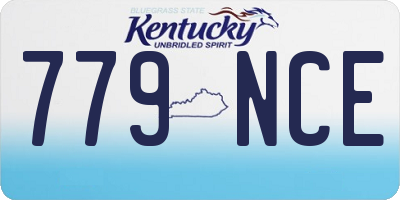 KY license plate 779NCE