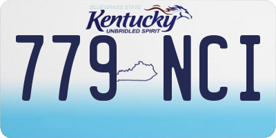 KY license plate 779NCI