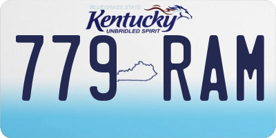KY license plate 779RAM