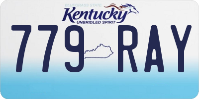 KY license plate 779RAY
