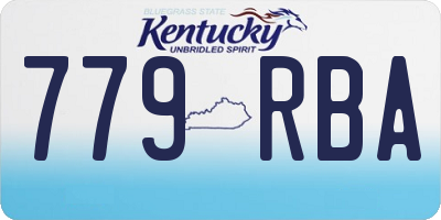 KY license plate 779RBA