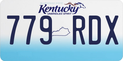 KY license plate 779RDX