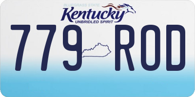 KY license plate 779ROD