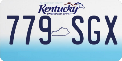 KY license plate 779SGX