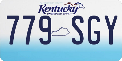 KY license plate 779SGY