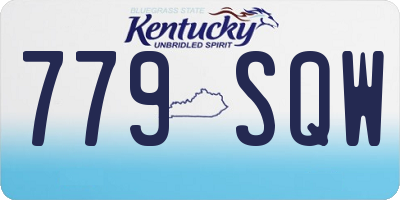 KY license plate 779SQW
