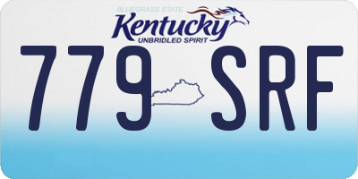 KY license plate 779SRF