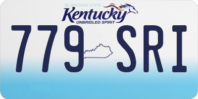 KY license plate 779SRI