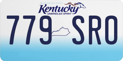 KY license plate 779SRO