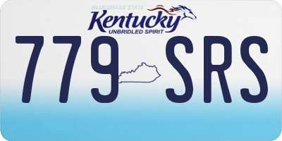 KY license plate 779SRS