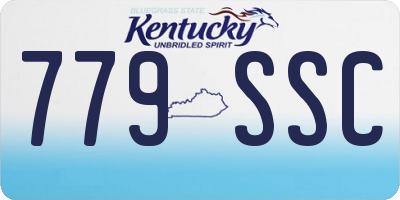KY license plate 779SSC