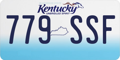 KY license plate 779SSF