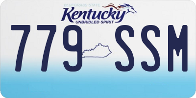 KY license plate 779SSM
