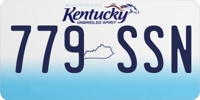 KY license plate 779SSN