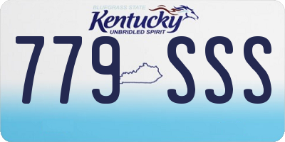 KY license plate 779SSS