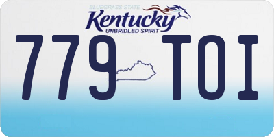 KY license plate 779TOI