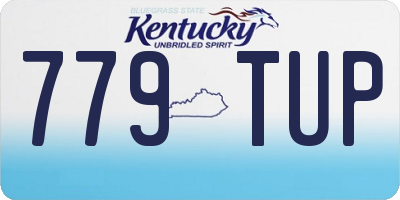 KY license plate 779TUP