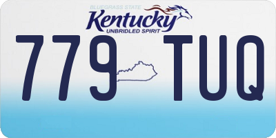KY license plate 779TUQ