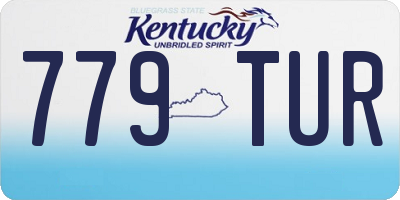 KY license plate 779TUR