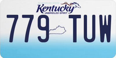 KY license plate 779TUW