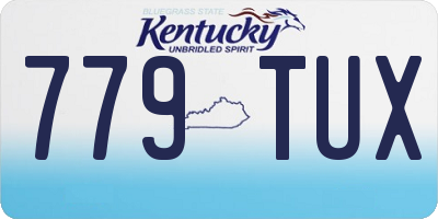 KY license plate 779TUX