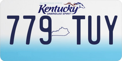 KY license plate 779TUY