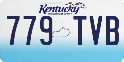 KY license plate 779TVB