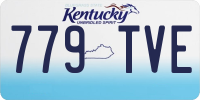 KY license plate 779TVE