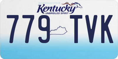 KY license plate 779TVK