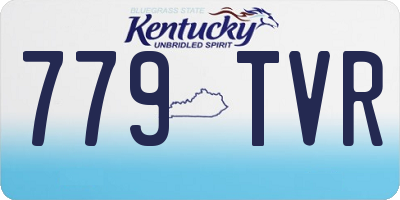 KY license plate 779TVR