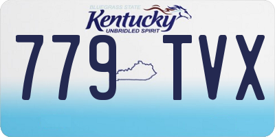 KY license plate 779TVX