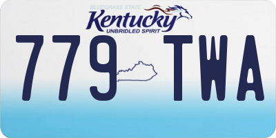 KY license plate 779TWA