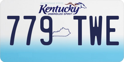 KY license plate 779TWE