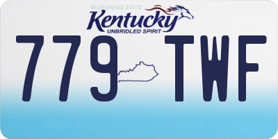 KY license plate 779TWF