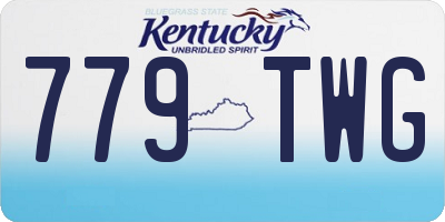 KY license plate 779TWG