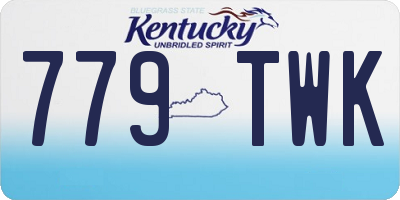 KY license plate 779TWK