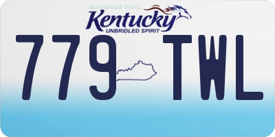 KY license plate 779TWL